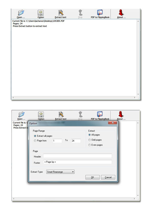 Flipping Book Free PDF to Text software