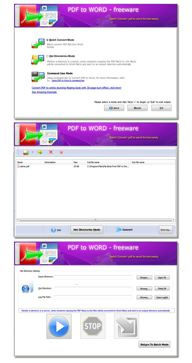 Flipping Book Free PDF to Word screenshot