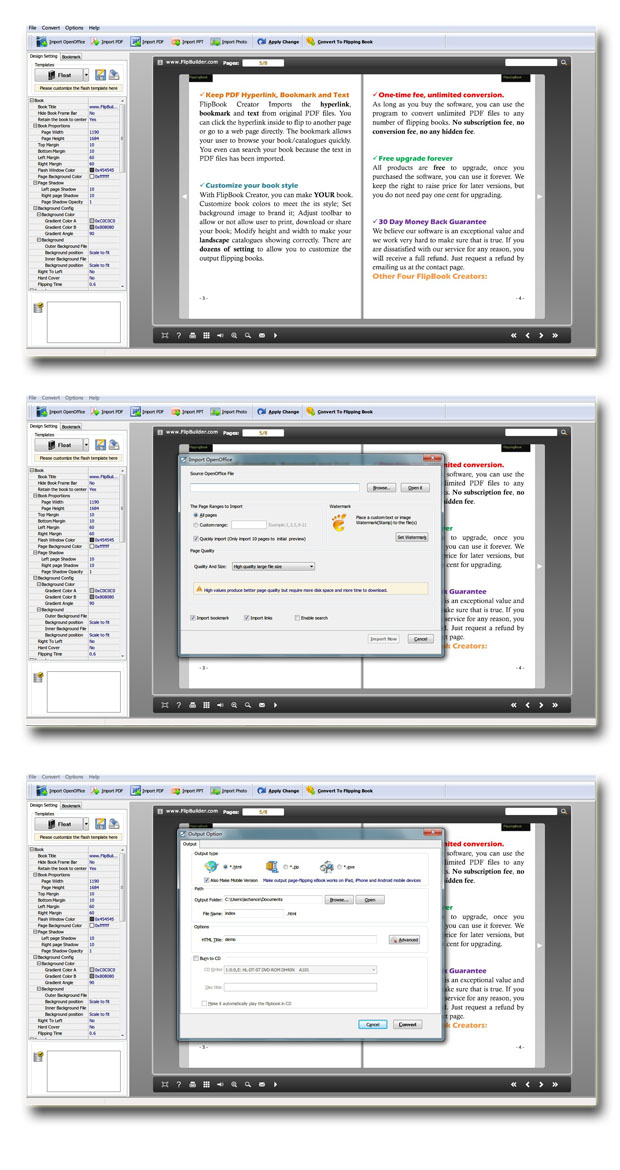 Windows 7 Free OpenOffice to Flipping Book 2.6 full