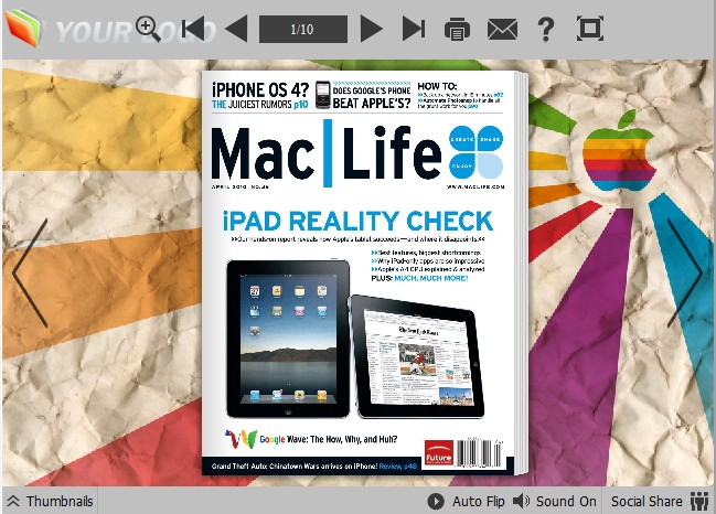 Apple Theme for PDF to Flipping Book Pro screenshot