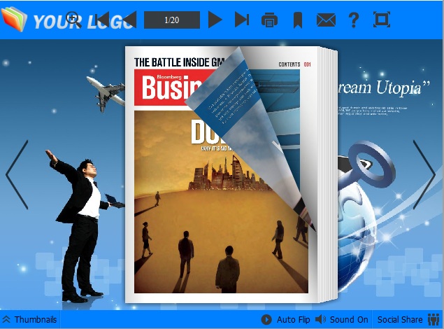 business templates for PDF to Flipping Book