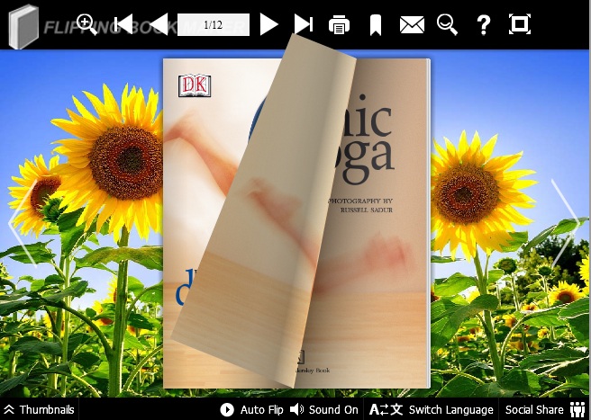 Sunflower Theme for PDF to Flipping Book screenshot